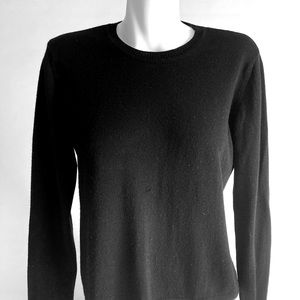 Jones Donna Black 100% Wool Pullover size L
